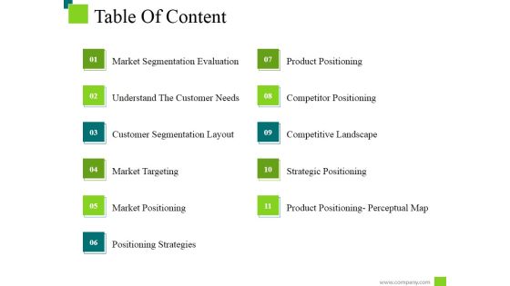 Table Of Content Ppt PowerPoint Presentation Infographic Template Topics Table Of Content Ppt PowerPoint Presentation Infographic Template Topics