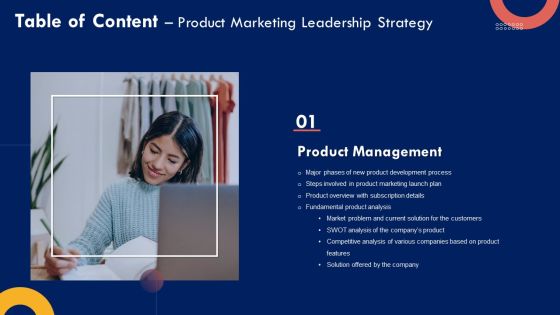 Table Of Content Product Marketing Leadership Strategy Microsoft PDF Table Of Content Product Marketing Leadership Strategy Microsoft PDF