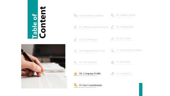 Table Of Content Slide Commitments Ppt PowerPoint Presentation Summary Background Image Table Of Content Slide Commitments Ppt PowerPoint Presentation Summary Background Image