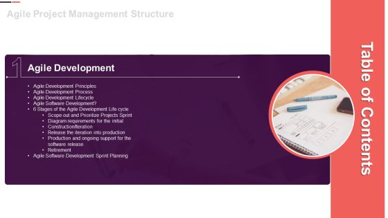 Table Of Contents Agile Project Management Structure Process Ppt Model Background Designs PDF Table Of Contents Agile Project Management Structure Process Ppt Model Background Designs PDF