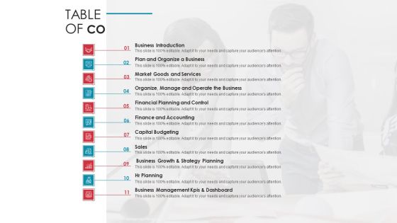 Table Of Contents Business Analysis Method Ppt Model Vector PDF Table Of Contents Business Analysis Method Ppt Model Vector PDF