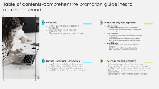 Table Of Contents Comprehensive Promotion Guidelines To Administer Brand Slides PDF Table Of Contents Comprehensive Promotion Guidelines To Administer Brand Slides PDF