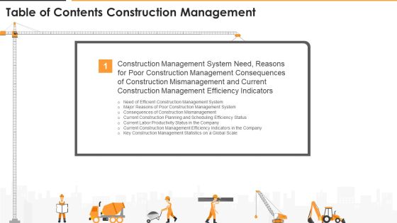Table Of Contents Construction Management Clipart PDF Table Of Contents Construction Management Clipart PDF