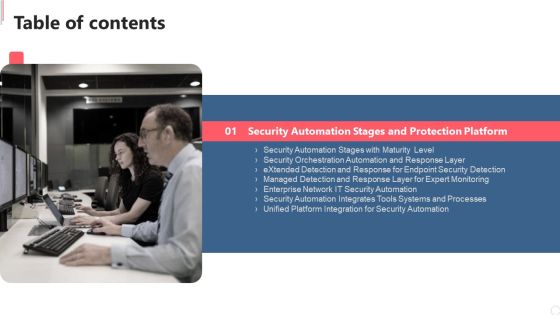 Table Of Contents Cyber Security Automation Framework Layer Elements PDF Table Of Contents Cyber Security Automation Framework Layer Elements PDF