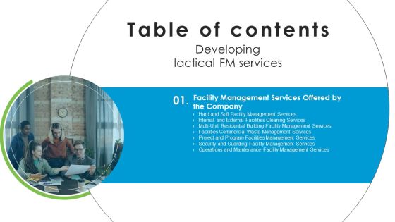 Table Of Contents Developing Tactical Fm Services Slide Demonstration PDF Table Of Contents Developing Tactical Fm Services Slide Demonstration PDF