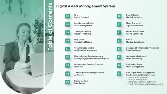 Table Of Contents Digital Assets Management System Elements PDF Table Of Contents Digital Assets Management System Elements PDF