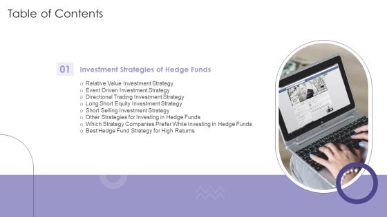 Table Of Contents Evaluating Hedge Funds For Greater ROI Ppt PowerPoint Presentation File Visual Aids PDF Table Of Contents Evaluating Hedge Funds For Greater ROI Ppt PowerPoint Presentation File Visual Aids PDF