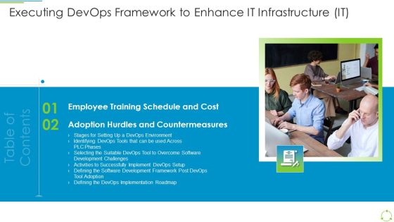 Table Of Contents Executing Devops Framework To Enhance IT Infrastructure IT Professional PDF Table Of Contents Executing Devops Framework To Enhance IT Infrastructure IT Professional PDF