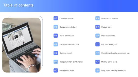 Table Of Contents Facebook Business Outline Inspiration PDF Table Of Contents Facebook Business Outline Inspiration PDF
