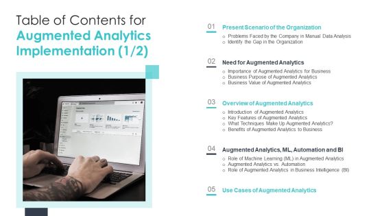 Table Of Contents For Augmented Analytics Implementation Formats PDF Table Of Contents For Augmented Analytics Implementation Formats PDF