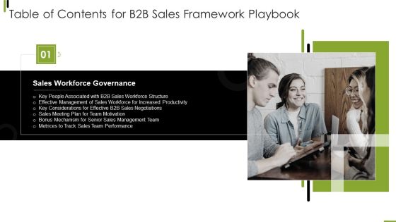 Table Of Contents For B2B Sales Framework Playbook Team Clipart PDF Table Of Contents For B2B Sales Framework Playbook Team Clipart PDF