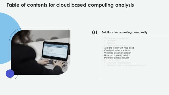 Table Of Contents For Cloud Based Computing Analysis Graphics PDF Table Of Contents For Cloud Based Computing Analysis Graphics PDF