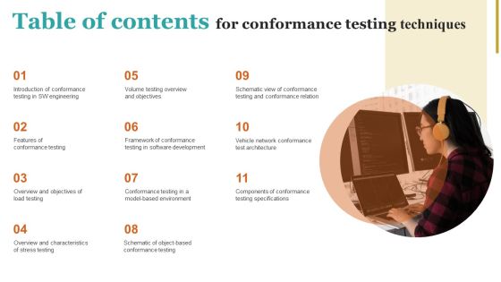 Table Of Contents For Conformance Testing Techniques Rules PDF Table Of Contents For Conformance Testing Techniques Rules PDF