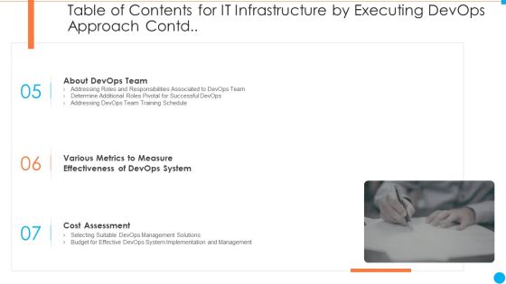 Table Of Contents For IT Infrastructure By Executing Devops Approach Contd Clipart PDF Table Of Contents For IT Infrastructure By Executing Devops Approach Contd Clipart PDF