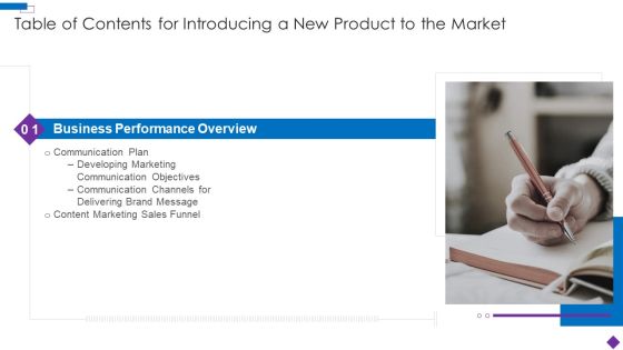 Table Of Contents For Introducing A New Product To The Market Infographics PDF Table Of Contents For Introducing A New Product To The Market Infographics PDF