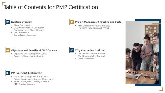 Table Of Contents For PMP Certification Ppt Icon Design Ideas PDF Table Of Contents For PMP Certification Ppt Icon Design Ideas PDF