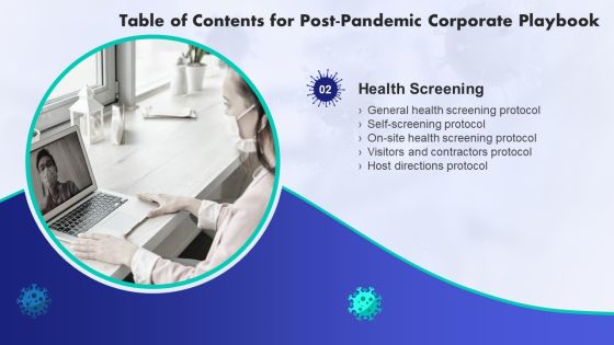 Table Of Contents For Post Pandemic Corporate Playbook Protocol Elements PDF Table Of Contents For Post Pandemic Corporate Playbook Protocol Elements PDF
