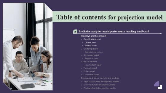 Table Of Contents For Projection Model Topics PDF Table Of Contents For Projection Model Topics PDF