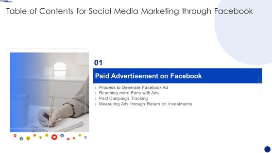 Table Of Contents For Social Media Marketing Through Facebook Paid Rules PDF Table Of Contents For Social Media Marketing Through Facebook Paid Rules PDF