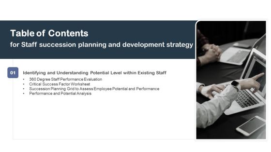 Table Of Contents For Staff Succession Planning And Development Strategy Rules Template PDF Table Of Contents For Staff Succession Planning And Development Strategy Rules Template PDF