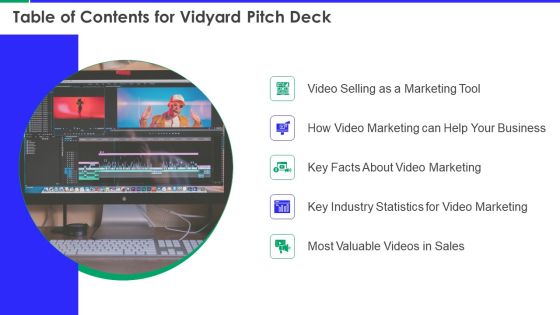 Table Of Contents For Vidyard Pitch Deck Guidelines PDF Graphics PDF