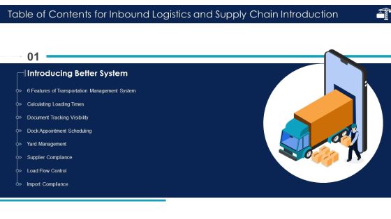 Table Of Contents Inbound Logistics And Supply Chain Introduction Diagrams PDF Table Of Contents Inbound Logistics And Supply Chain Introduction Diagrams PDF