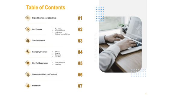 Table Of Contents Infographics PDF