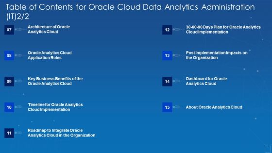 Table Of Contents Oracle Cloud Data Analytics Administration IT Formats PDF Table Of Contents Oracle Cloud Data Analytics Administration IT Formats PDF