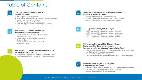 Table Of Contents Ppt Layouts Elements PDF