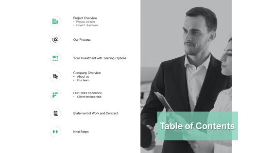 Table Of Contents Ppt PowerPoint Presentation Icon Elements