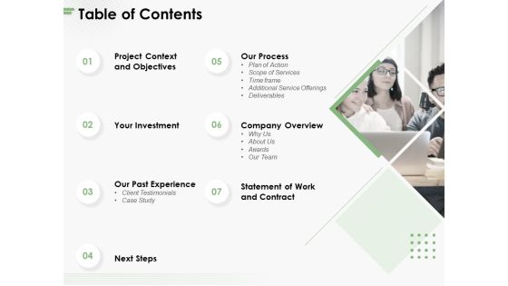 Table Of Contents Ppt PowerPoint Presentation Infographics Slide Portrait PDF