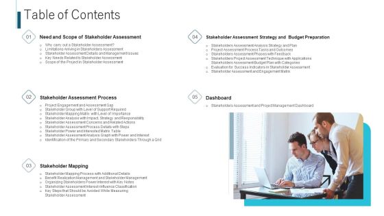 Table Of Contents Ppt Show Outline PDF