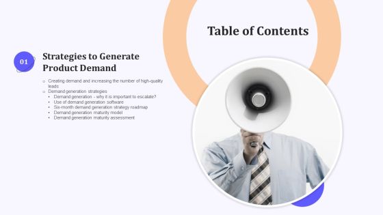 Table Of Contents Product Marketing And Awareness Programs Portrait PDF Table Of Contents Product Marketing And Awareness Programs Portrait PDF