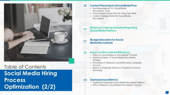 Table Of Contents Social Media Hiring Process Optimization Slide Structure PDF Table Of Contents Social Media Hiring Process Optimization Slide Structure PDF