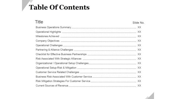 Table Of Contents Template 1 Ppt PowerPoint Presentation Icon Deck