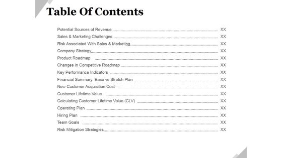 Table Of Contents Template 2 Ppt PowerPoint Presentation Infographic Template Vector