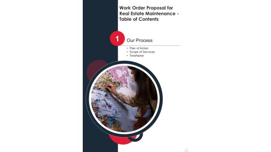 Table Of Contents Work Order Proposal For Real Estate Maintenance One Pager Sample Example Document Table Of Contents Work Order Proposal For Real Estate Maintenance One Pager Sample Example Document