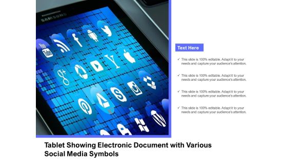 Tablet Showing Electronic Document With Various Social Media Symbols Ppt PowerPoint Presentation Gallery Pictures PDF Tablet Showing Electronic Document With Various Social Media Symbols Ppt PowerPoint Presentation Gallery Pictures PDF