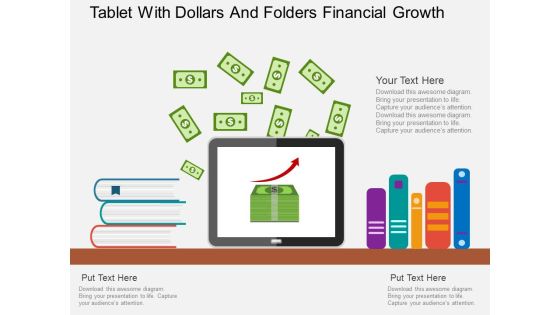 Tablet With Dollars And Folders Financial Growth Powerpoint Template Tablet With Dollars And Folders Financial Growth Powerpoint Template