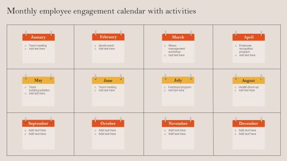 Tactical Employee Engagement Action Planning Monthly Employee Engagement Calendar With Activities Introduction PDF Tactical Employee Engagement Action Planning Monthly Employee Engagement Calendar With Activities Introduction PDF