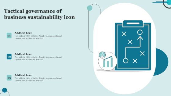 Tactical Governance Of Business Sustainability Icon Background PDF Tactical Governance Of Business Sustainability Icon Background PDF