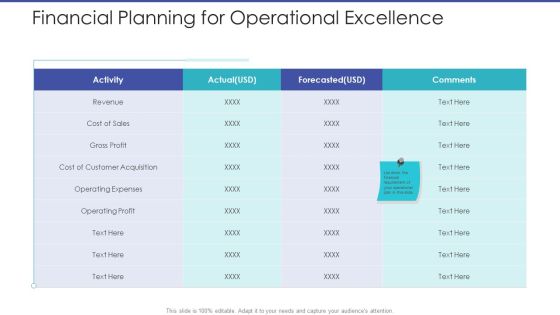 Tactical Planning For Marketing And Commercial Advancement Financial Planning For Operational Excellence Mockup PDF Tactical Planning For Marketing And Commercial Advancement Financial Planning For Operational Excellence Mockup PDF