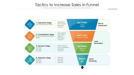 Tactics To Increase Sales In Funnel Ppt PowerPoint Presentation Icon Slide PDF Tactics To Increase Sales In Funnel Ppt PowerPoint Presentation Icon Slide PDF