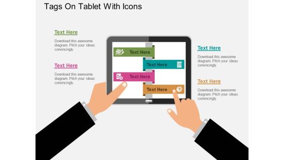 Tags On Tablet With Icons Powerpoint Templates Tags On Tablet With Icons Powerpoint Templates