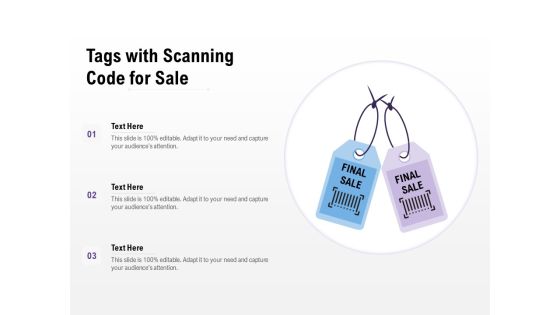 Tags With Scanning Code For Sale Ppt PowerPoint Presentation Professional Tips PDF