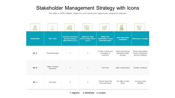 Takeholder Management Strategy With Icons Ppt PowerPoint Presentation Gallery Rules PDF Takeholder Management Strategy With Icons Ppt PowerPoint Presentation Gallery Rules PDF