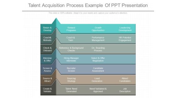 Talent Acquisition Process Example Of Ppt Presentation