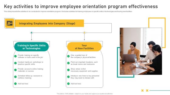 Talent Retention Initiatives For New Hire Onboarding Key Activities To Improve Employee Clipart PDF