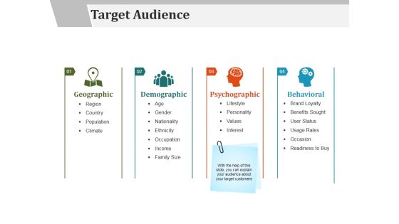 Target Audience Template 1 Ppt PowerPoint Presentation Icon Infographics