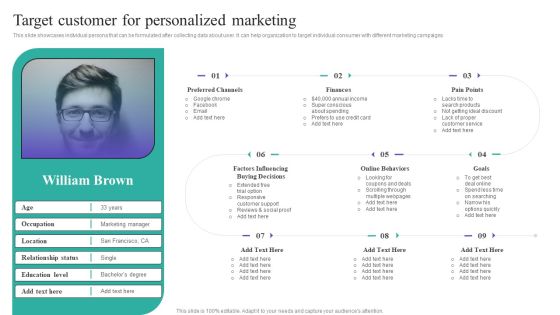 Target Customer For Personalized Marketing Brochure PDF Target Customer For Personalized Marketing Brochure PDF